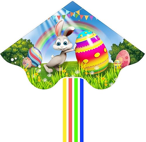 Miniatura 1 de Mint's Colorful Life Cometa Delta para niños y adultos, cometa extremadamente fácil de volar, la mejor cometa para principiantes