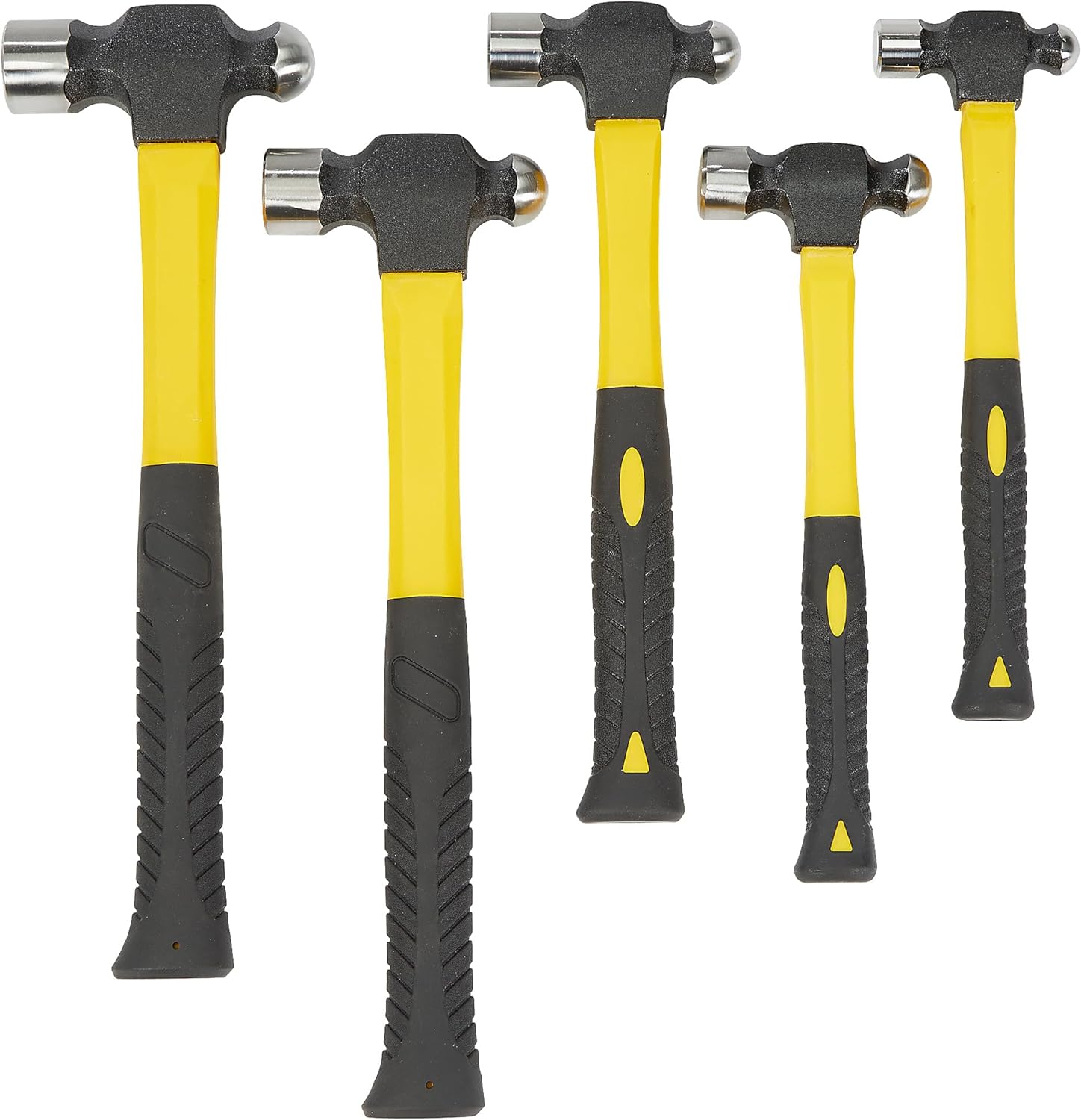 Klutch 5-Pc. Ball Peen Hammer Set, 8–32 Oz., 15in.L Handles