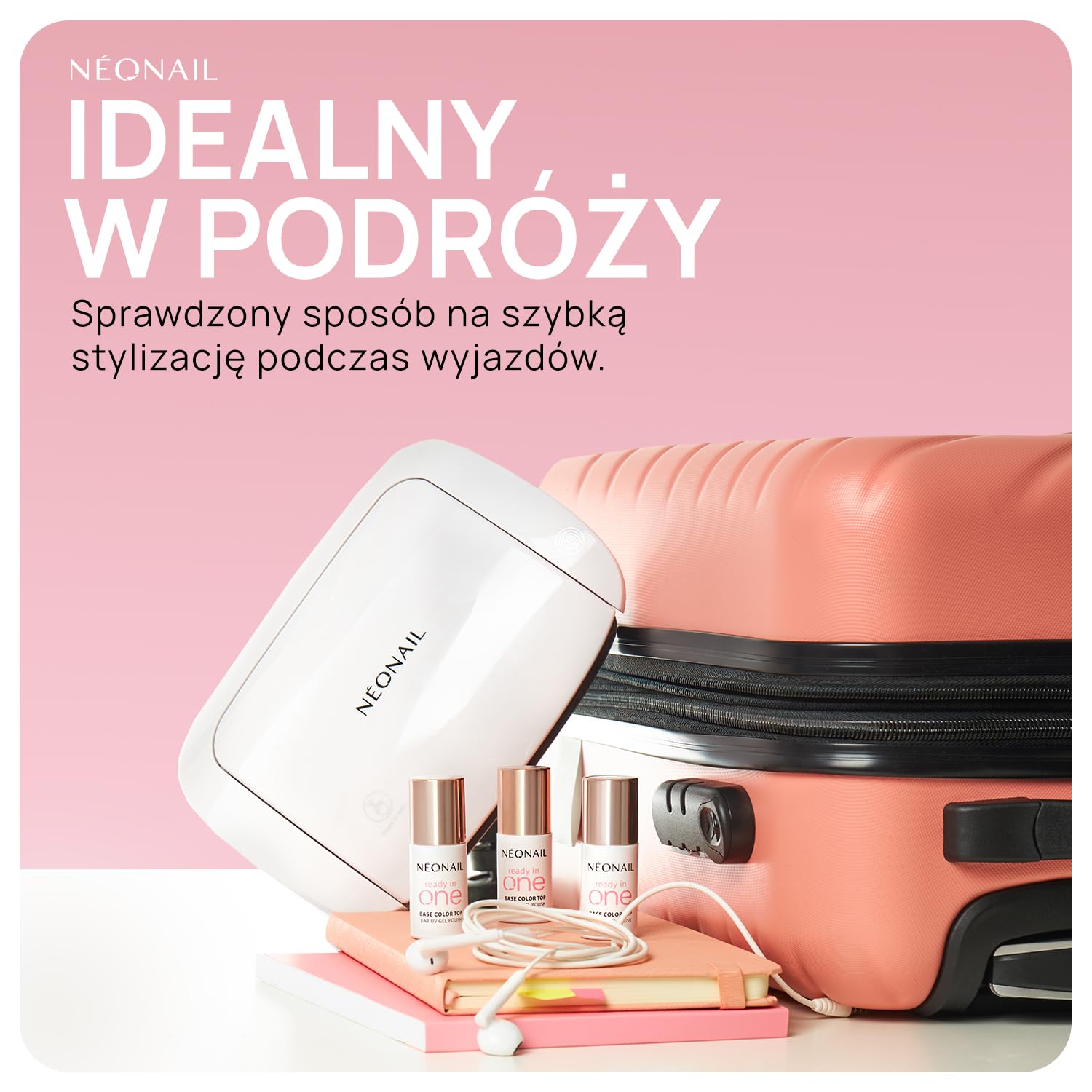 Lakier hybrydowy do paznokci Beżowy READY IN ONE One Mocha Brown 3w1 7,2 ml UV LED