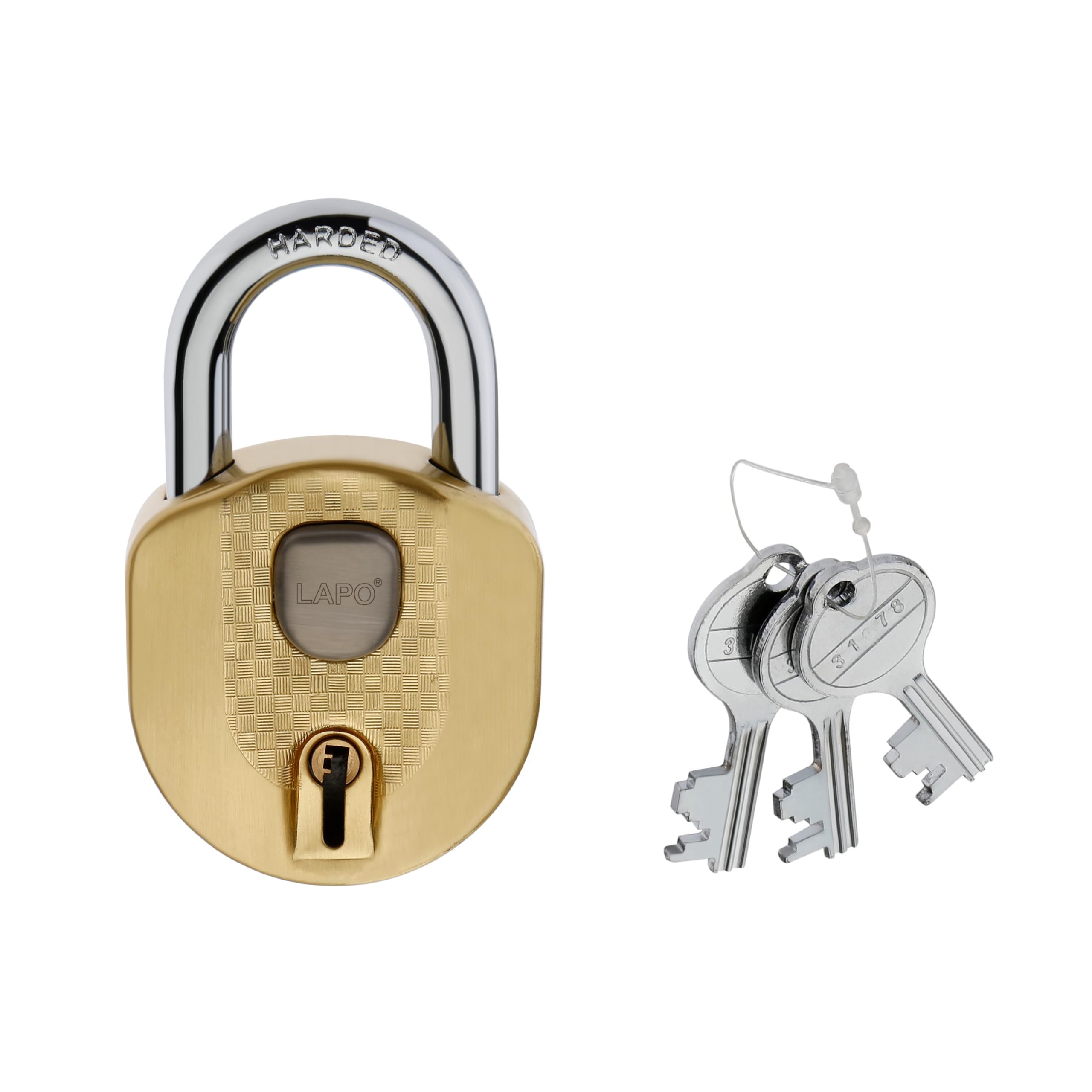 LAPO 65mm Premium Padlock for Main Door, Gate, Shop & Warehouse Security, Strong Mild Steel Body with Anti-Cut Hardened Shackle, Advanced 8 Lever Internal Locking Mechanism (Pack of 1)-image-26