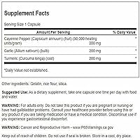 Vista 2 de Swanson Cúrcuma de espectro completo de ajo y cayena 60 cápsulas