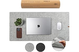 Nordik Marle Felt Desk Mat: Premium Large Desk Pad for Elevated Workspaces