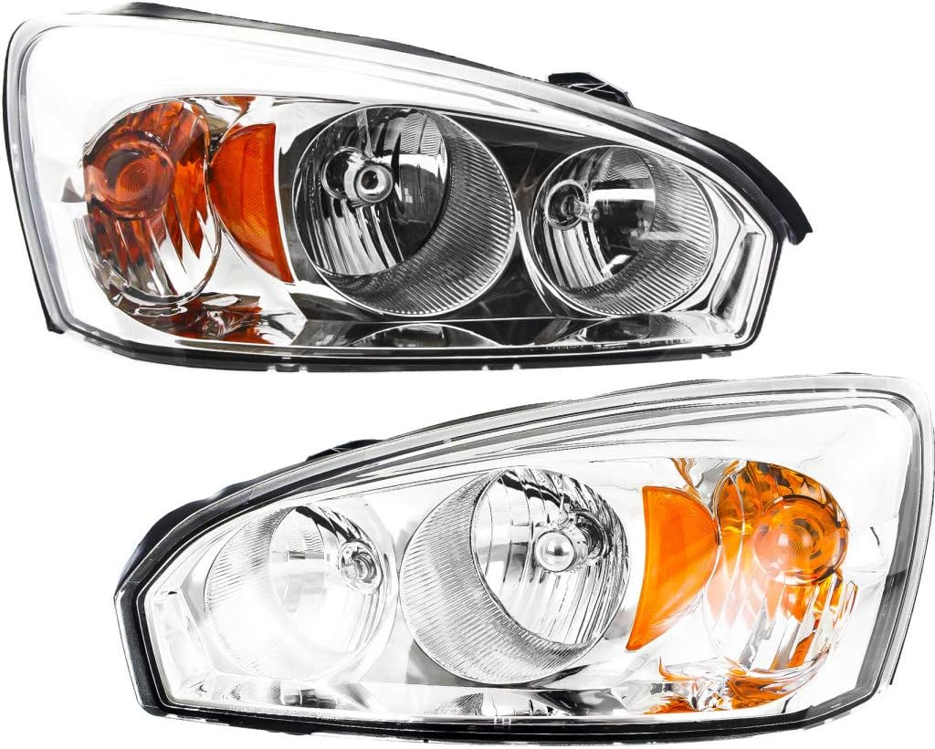 KarParts360 For 2004-2008 Chevy Malibu Headlight Driver and Passenger Side DOT Certified w/Bulbs GM2502235 GM2503235-Replaces 15851373 15851372 ;