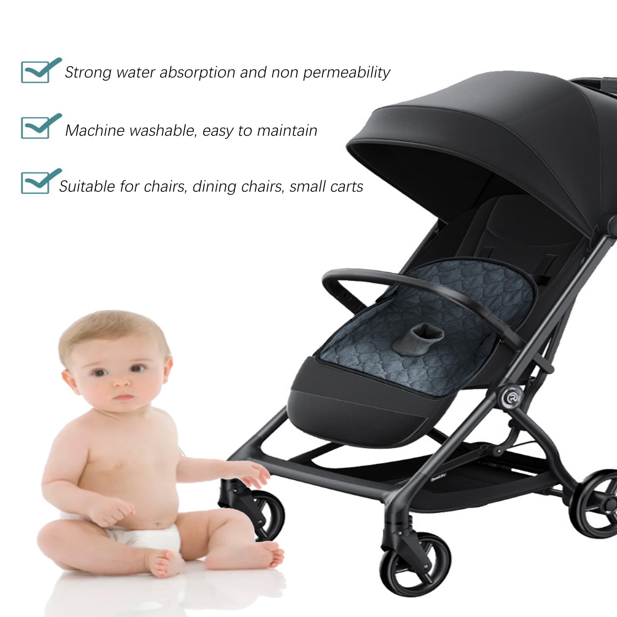 Almohadilla Protectora para el Asiento del Coche del Bebé y del Niño Pequeño, Almohadilla Protectora para el Orinal, Cubre el Orinal de Viaje de Migas, Derrames, Fugas de Pañales