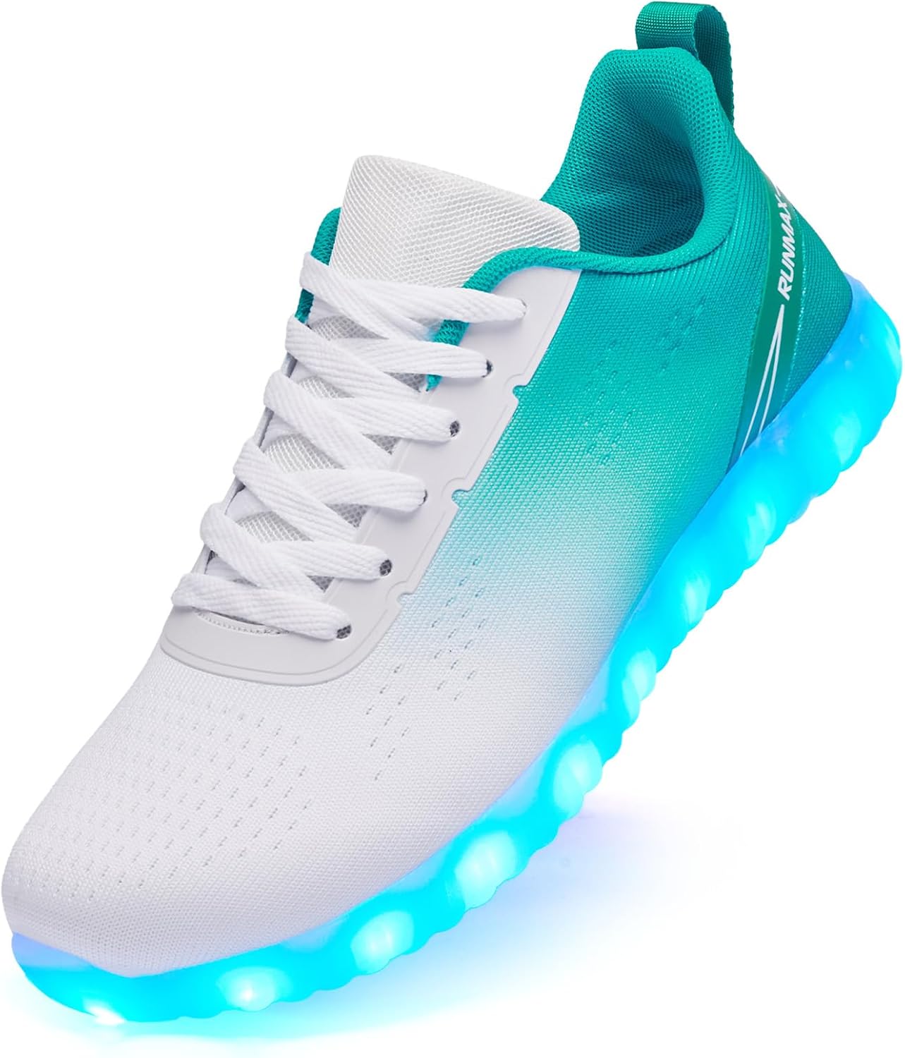 BosenHulu Light Up Shoes for Women Men USB Charging LED Shoes Adult Halloween Dancing Glowing Luminous Trainers Gradient Colors Mesh Upper Party Revel Flashing Sneakers