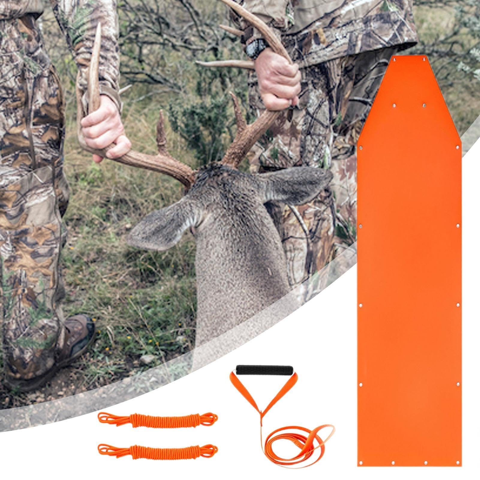 Slitta per cervi da caccia, slitta per cervi | Robusto e ispessito per la caccia – Slitta per la pesca sul ghiaccio, accessori da caccia con imbracature e corde per campeggio