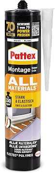 Pattex 1828610 "All Materials" Mounting Glue, White, 450 g