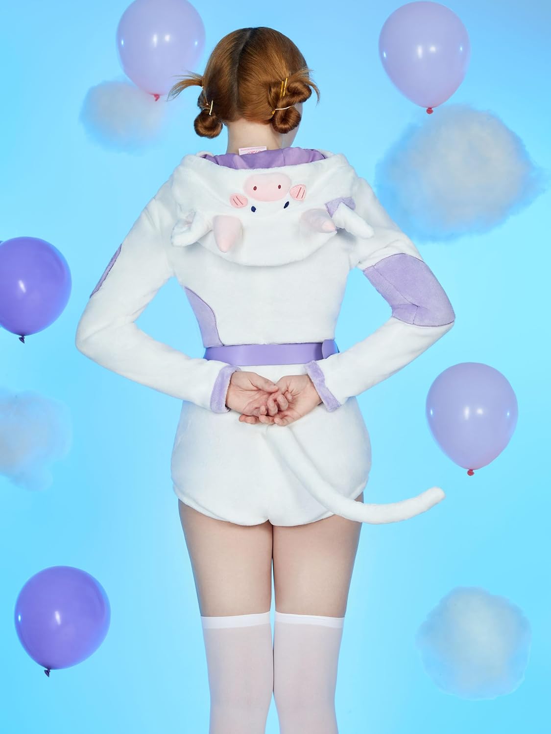 Micotaku Goodnight Pajamals Cow Momo Women Romper Home Wear Onesie Pajama - Image 5