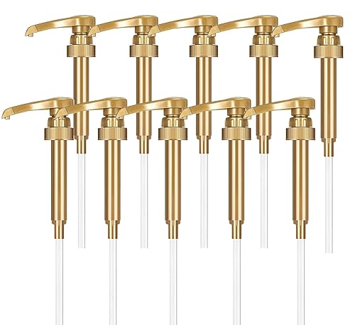 10 bombas de jarabe, dispensador de bomba de jarabe de café, se adapta a botellas de jarabe saborizante de café de 25.4 onzas, reemplazo de la bomba