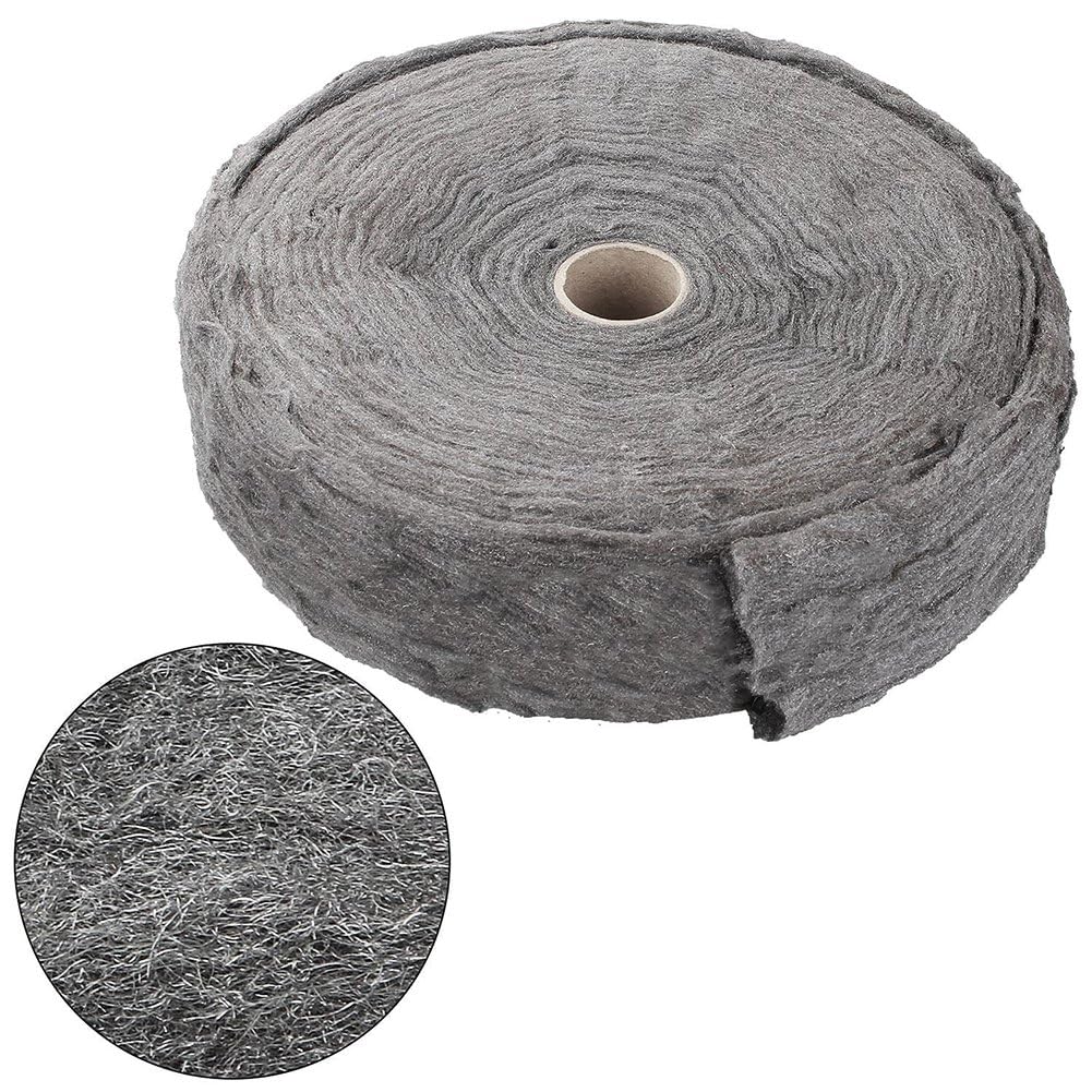 Per La Pulizia, La Rimozione Della Ruggine, La Lucidatura di Finiture In Legno e Metallo, Rotolo di Lana D'Acciaio di 0000 da 2 Kg