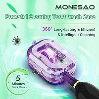 Vista 2 de MONESAO Estuche Sanitizador para Cepillos de Dientes, Fundas para Cepillos de Dientes con Soporte, Cepillo de Dientes Recargable para Viaje y Hogar