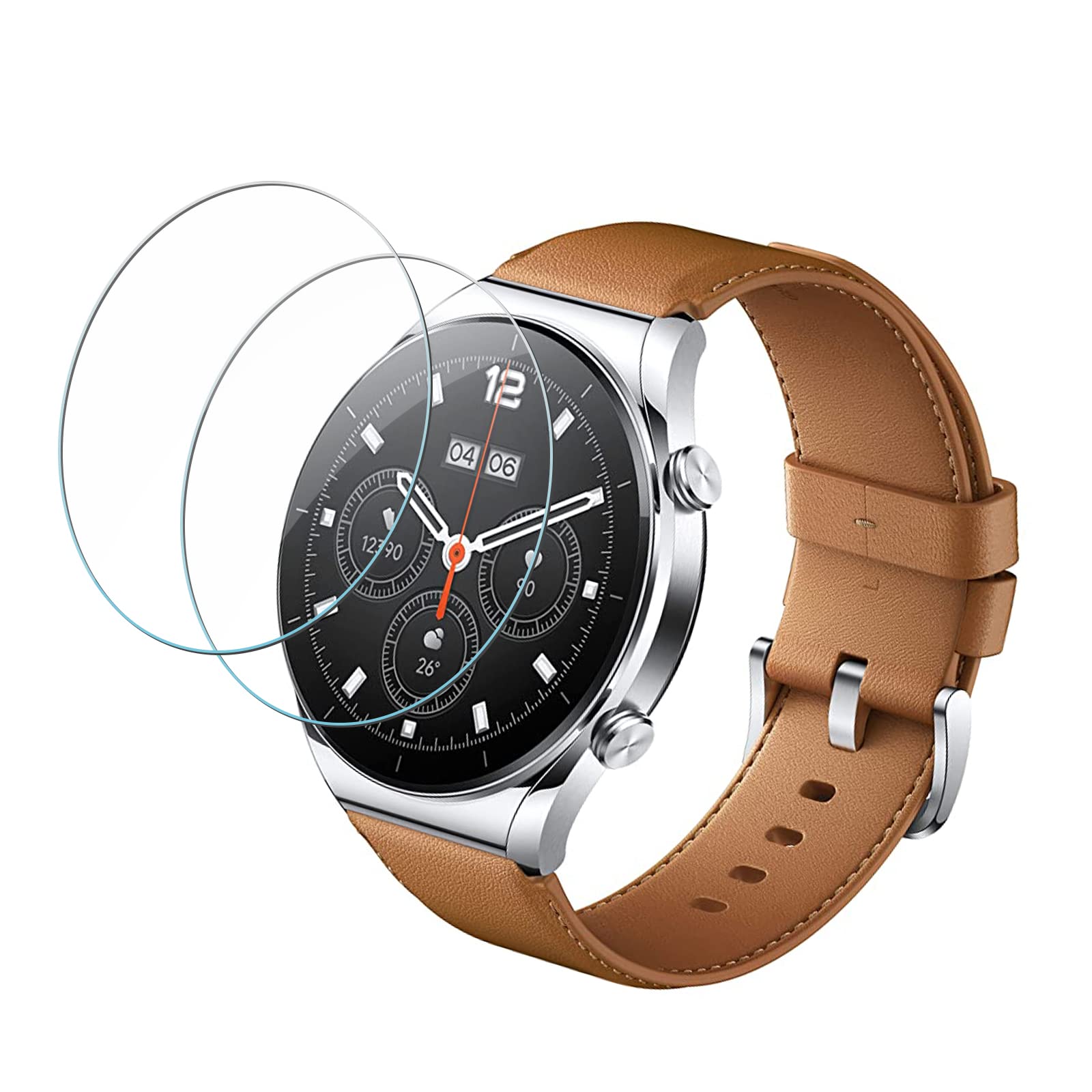 Amazon.co.jp: ELMK【2枚セット】 For Xiaomi Watch S1 ガラス