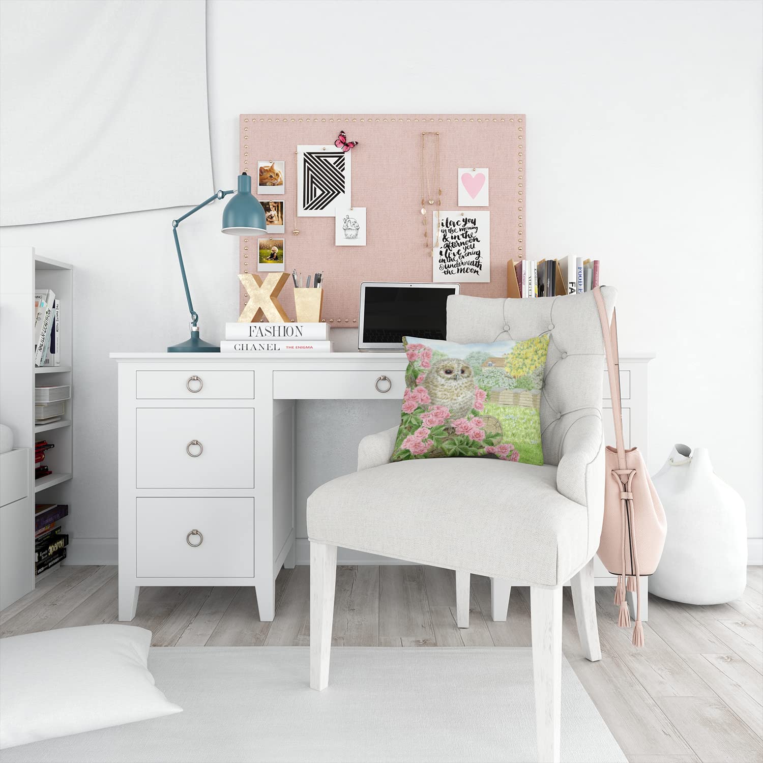 Caroline's Treasures Tawny Owlet by Sarah Adams cuscino decorativo in tela ASAD0697PW1414