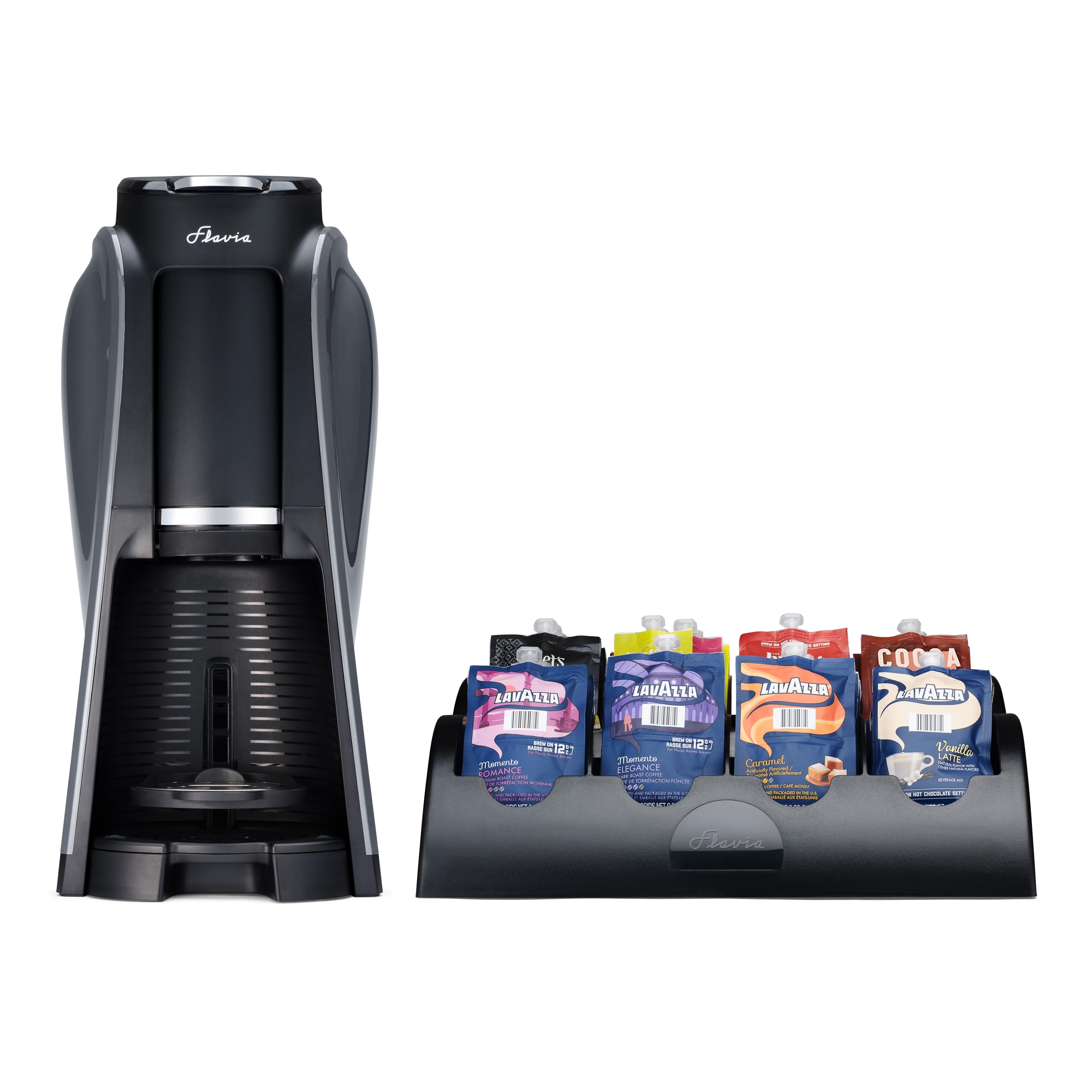Flavia Aroma Brewer Bundle with 84 Freshpacks and 1 Merchandiser - Coffee Machine, Makes…