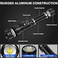 Vista 9 de Cinlinso LED Flashlights High Lumens Rechargeable, Super Bright Flash Light, 3 Modes IPX7 Waterproof, High Powered Flashlights for Camping