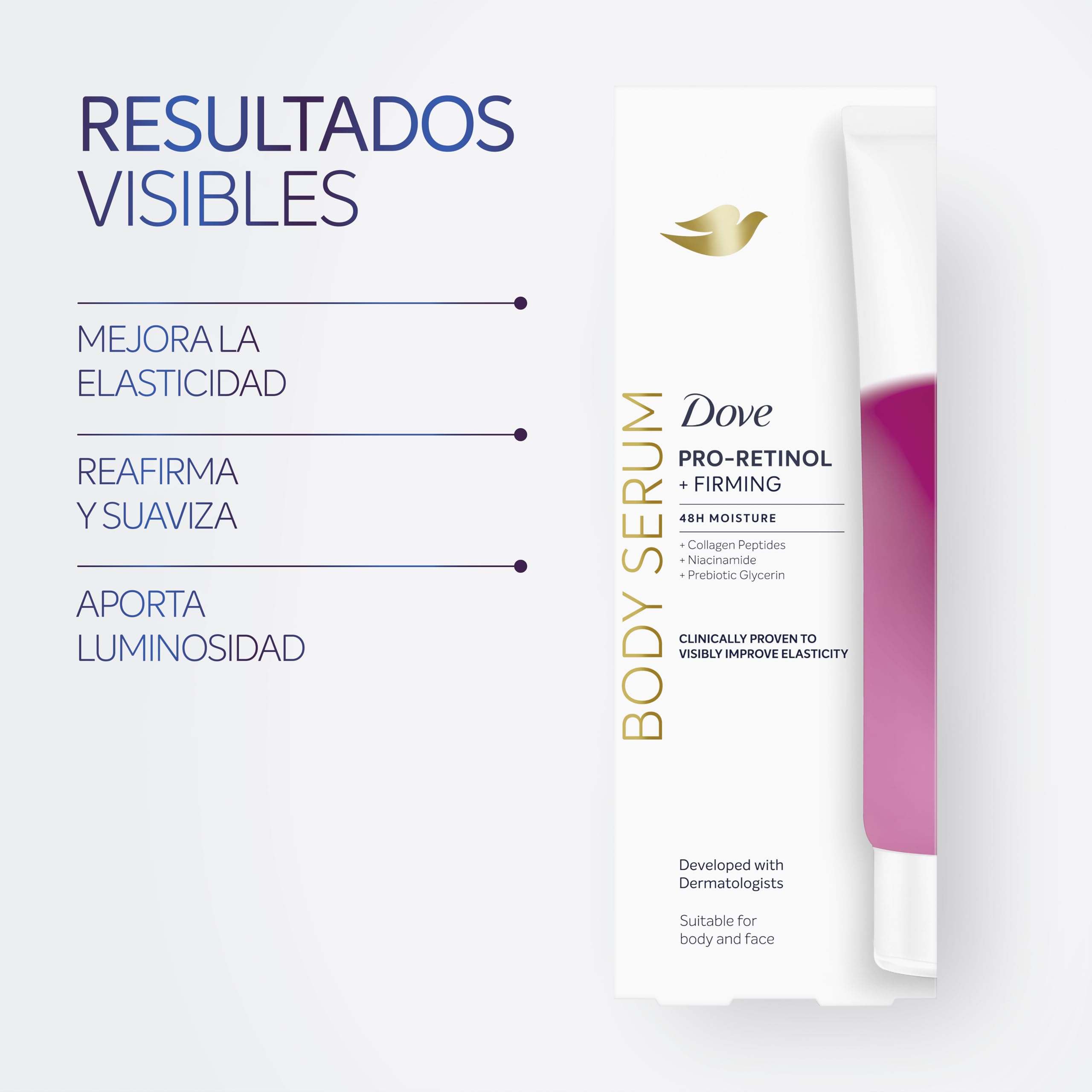 Dove Pro-Retinol+Firming Body Serum for Elasticity and Firmness with Collagen Peptides, Niacinamide and Prebiotic Glycerin 200 ML — view 6