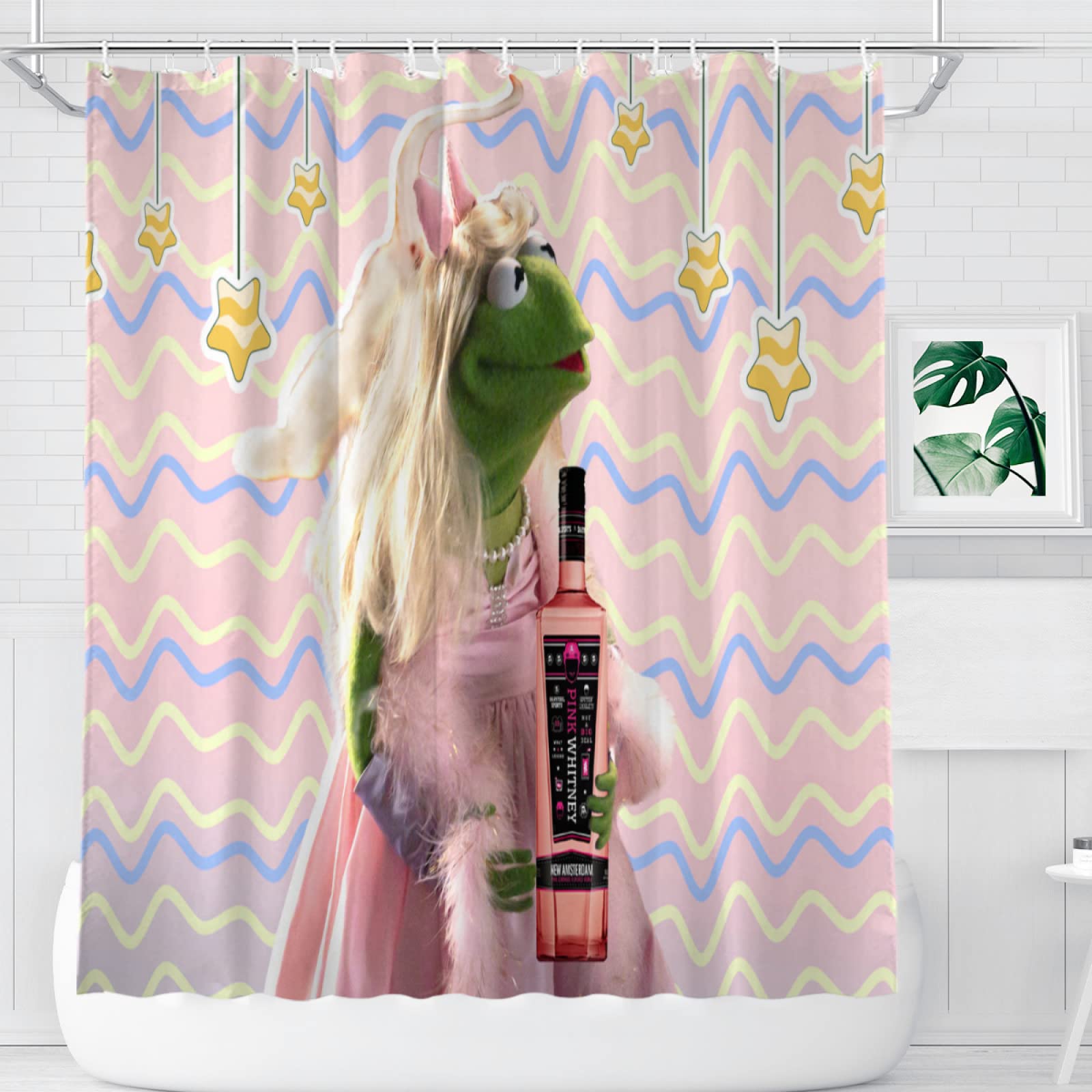 Funny Humor Shower Curtain for Girls Adults, Funny Animal Shower Curtain 72Wx72H Inch with 12 Hooks