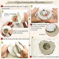 Vista 4 de FUNSHOWCASE Molde de silicona para maceta arquitectónica de casa pequeña para resina epoxi, arcilla para hormigón, suculenta, cenicero, diorama