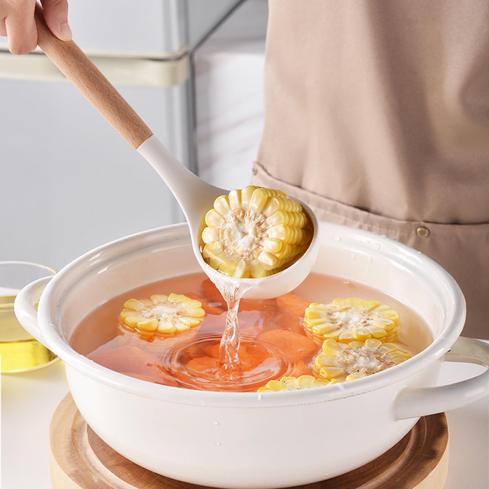 19 Piezas Utensilios De Cocina De Silicona Sin Bpa Herramienta De Cocina Antiadherente Resistente Al Calor Con Mangos De Madera Juego Utensilios De Cocina Silicona Sin BPA,19pcs, Black
