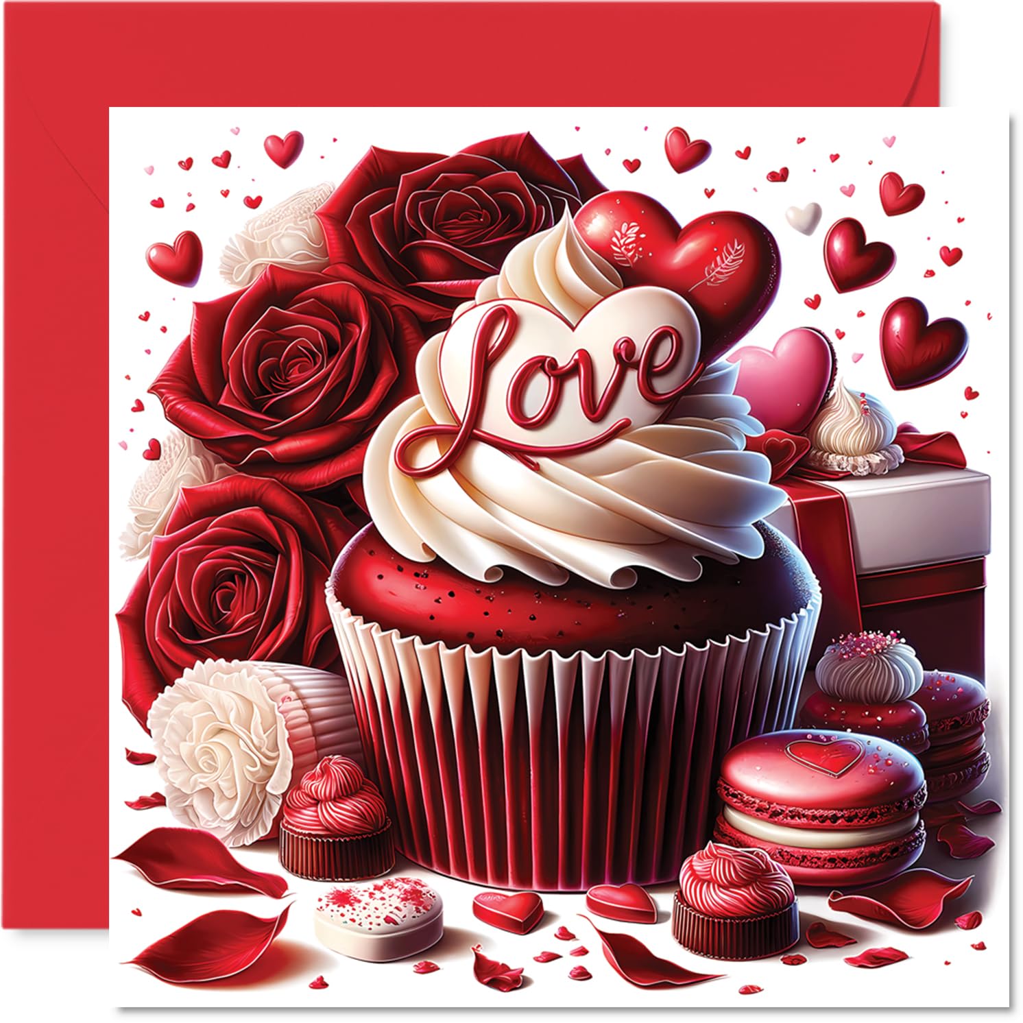 Cute Anniversary Card - Love Cupcakes - Happy Anniversary Card for Soulmate Lover, 145mm Joke Humour Anniversaries Greeting Cards