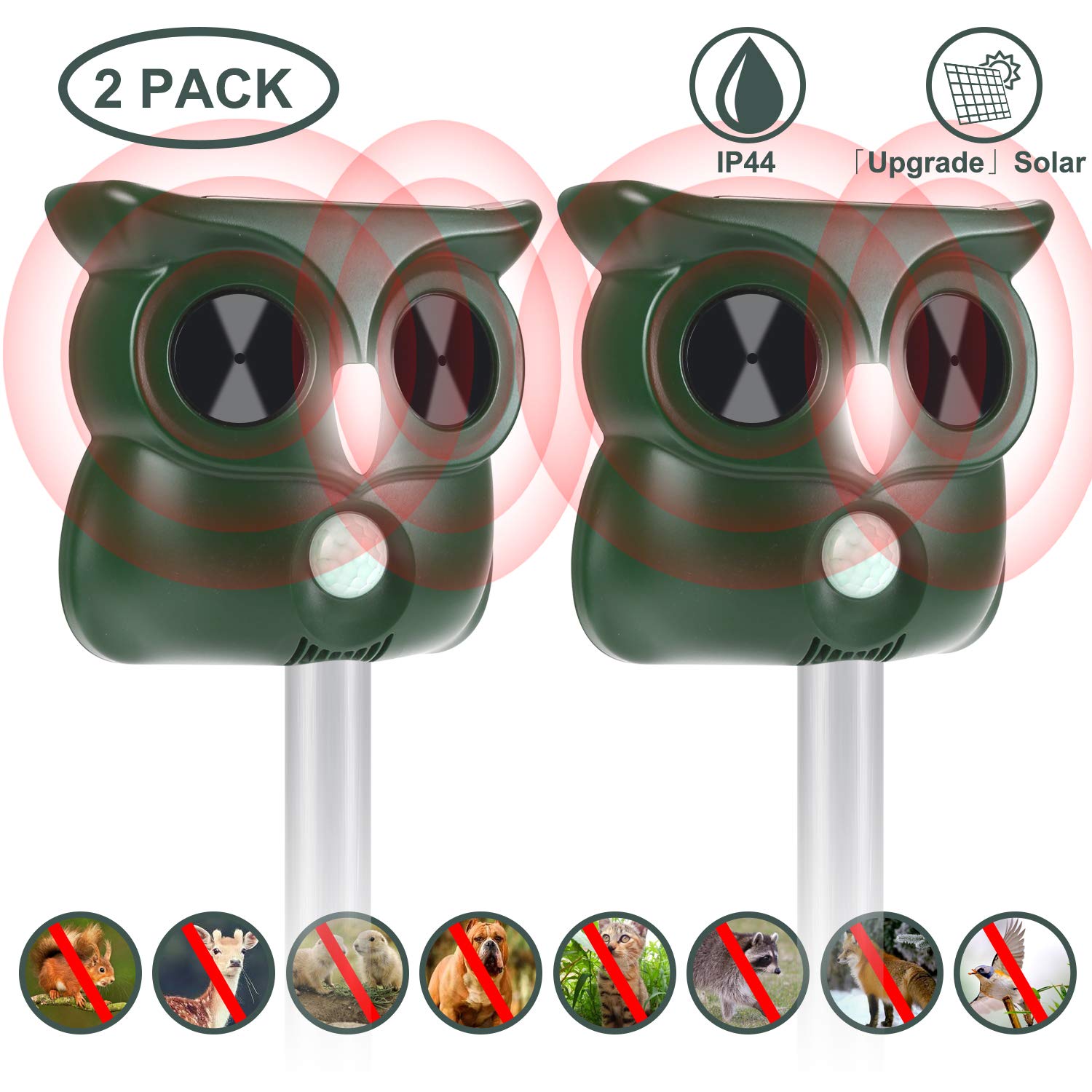 Buy STCLIFE Outdoor Cat Repellent Ultrasonic Solar Sensitivity and