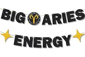 Glitter Big Aries Energy Banner