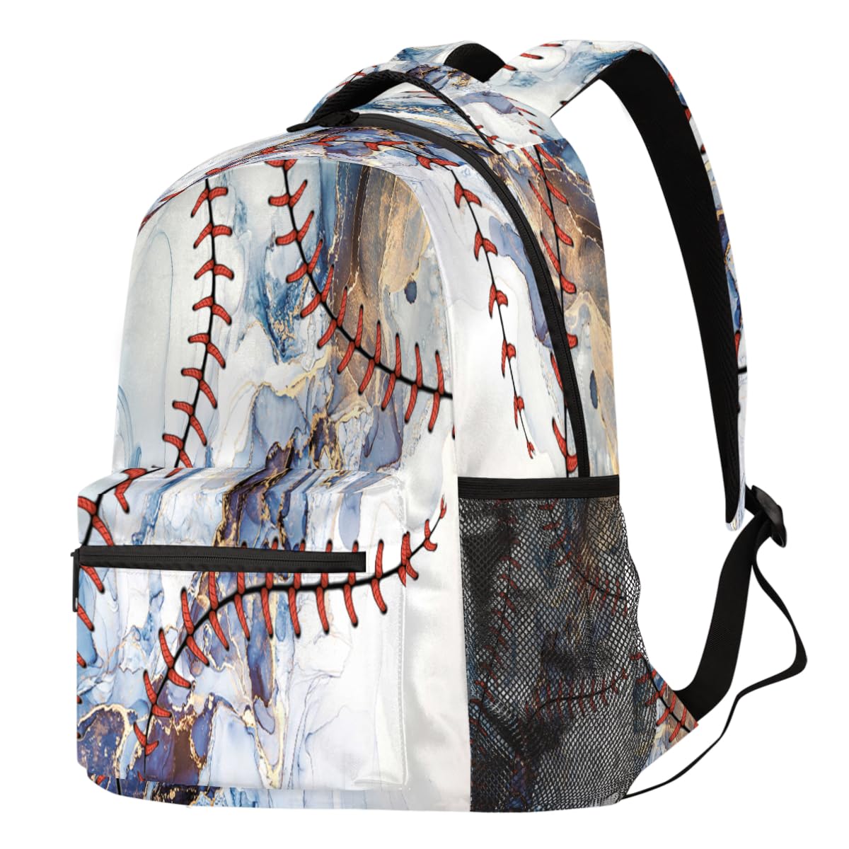 Sac à dos imprimé marbre grand format mixte pour école et voyage - 8