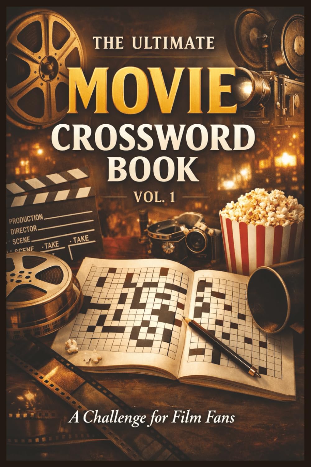 The Ultimate Movie Crossword Book Vol.1: 90 Crossword Puzzles About Movies, Actors, and Directors for Film Lovers