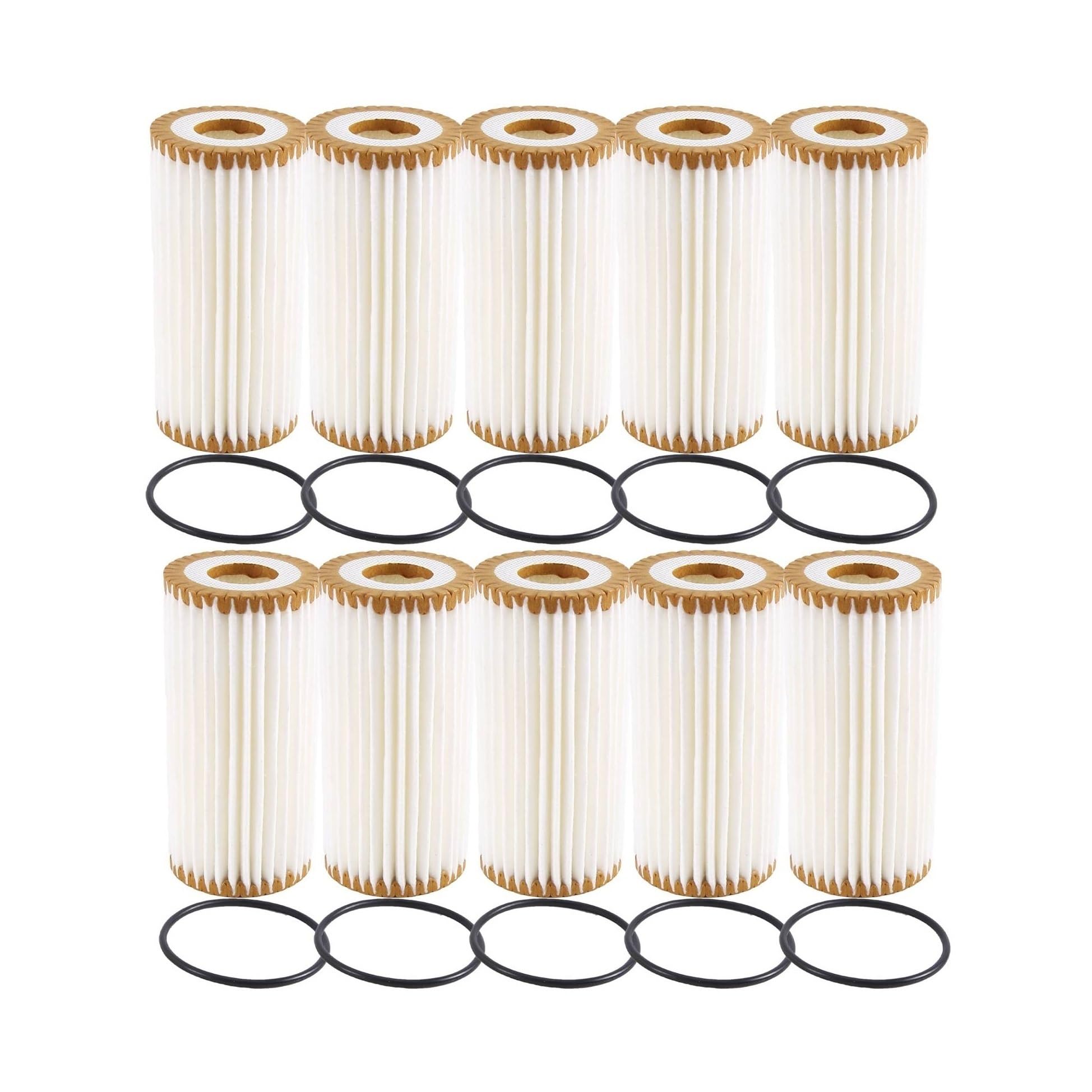 filtro de aceite del motor -10 piezas de filtro de aceite 06L115466, 06L115562B, 06L115466C Compatible con A6 A7 Compatible con Compatible con Superb B8 1.8TSI 2.0TSI.