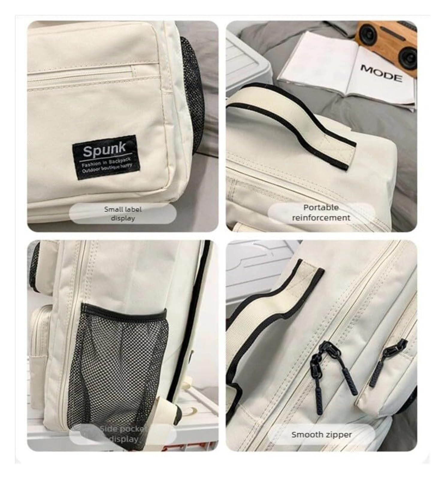 Zaini alla moda for uomo e donna con tasche | Con grande capacità for il pendolarismo e il tempo libero. Stagione del rientro a scuola