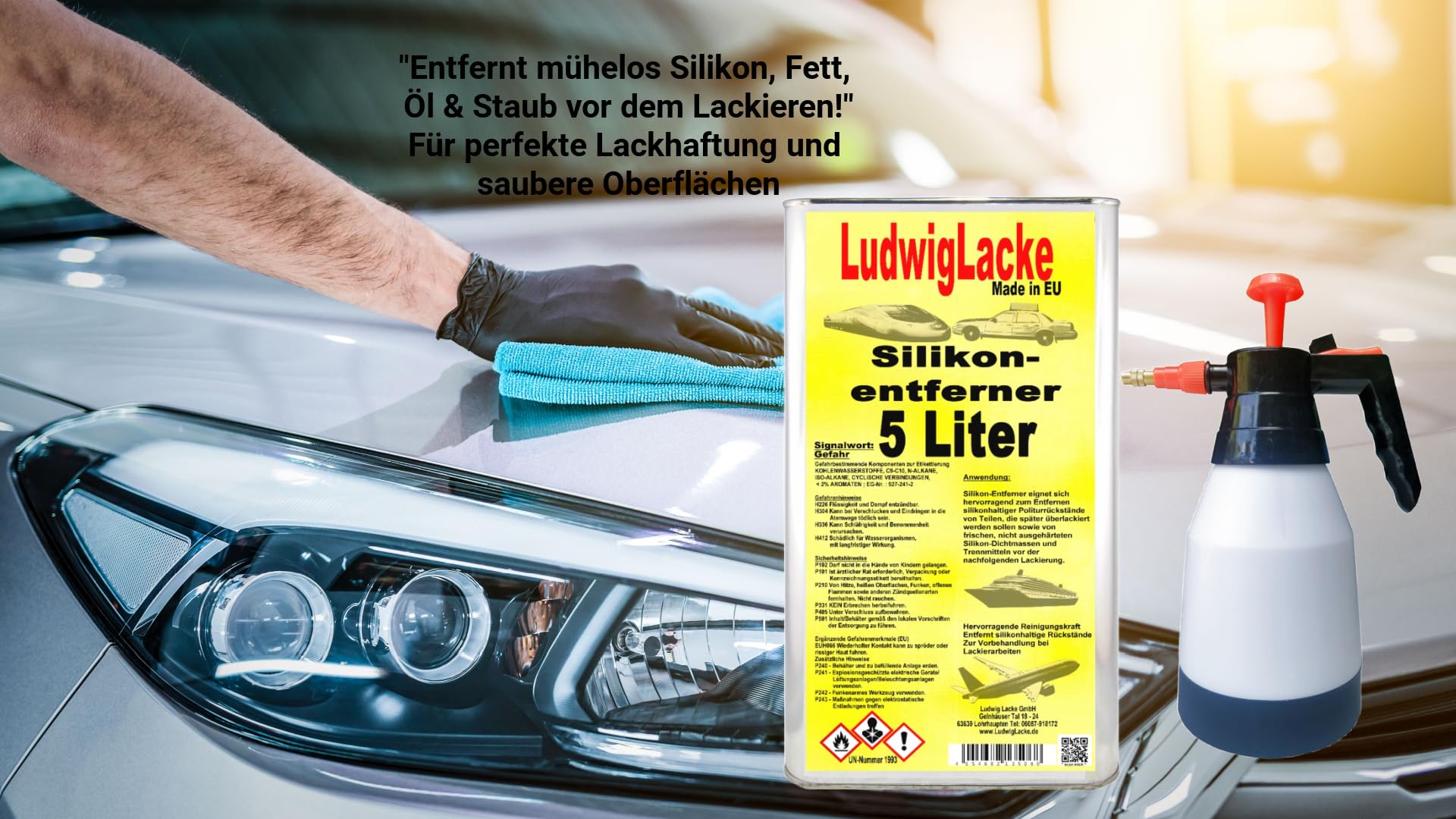 5 Liter Silikonentferner kurz & Zerstäuber