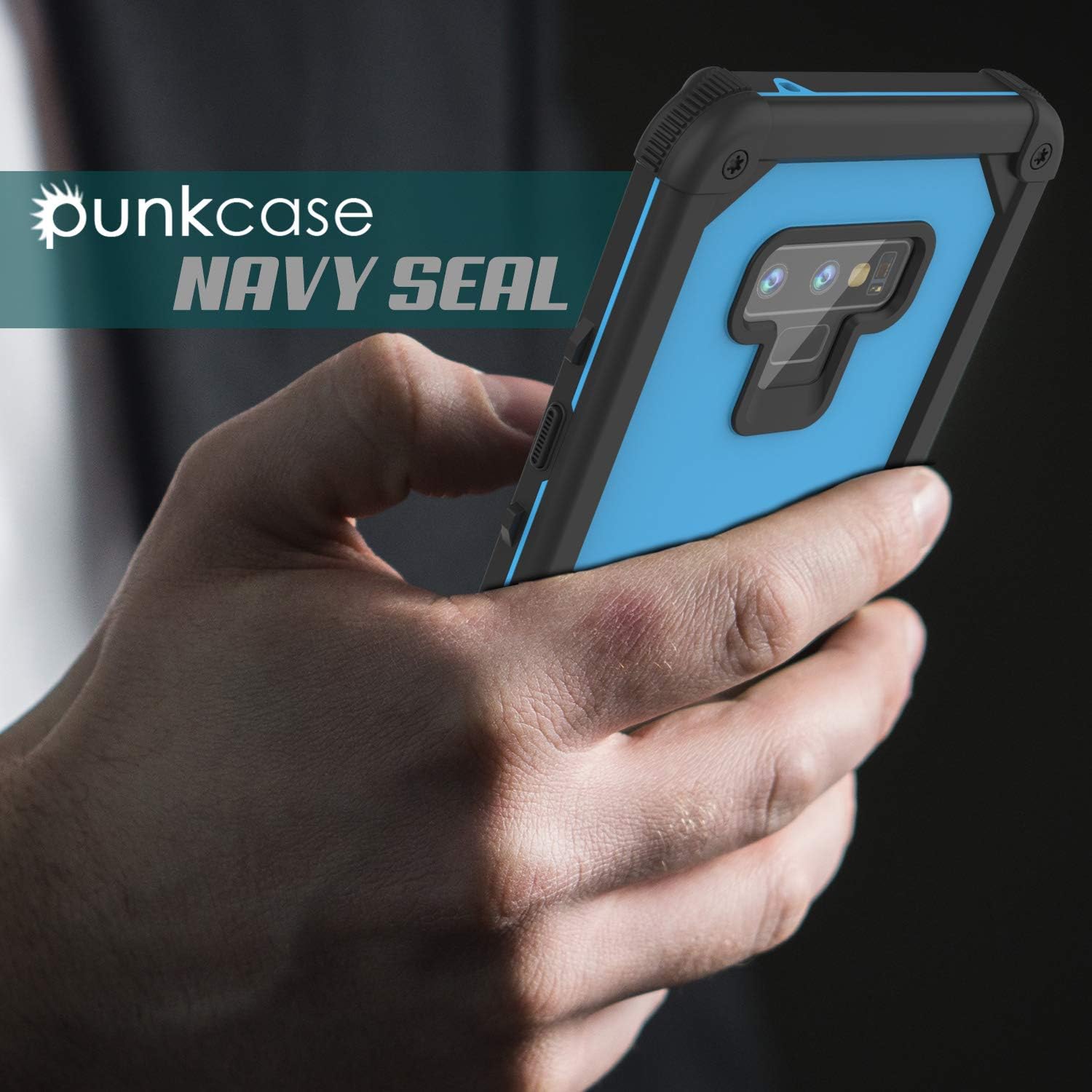 Punkcase Galaxy Note 9 Waterproof Case [Navy Seal Extreme Series] [Slim Fit] [IP68 Certified] [Shockproof] [Dirtproof] 360 Full Body Armor Cover Compatible with Samsung Galaxy Note 9 [Blue]