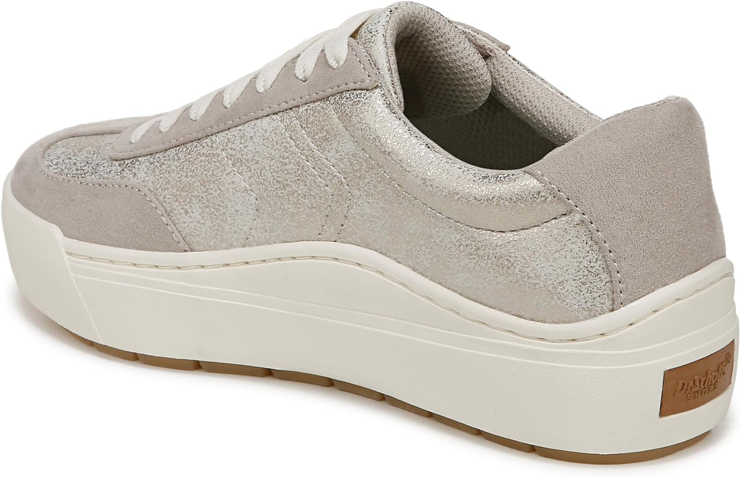 Dr. Scholl's Womens Time Off Win Sneaker Oyster Grey Metallic 8 M - Image 8