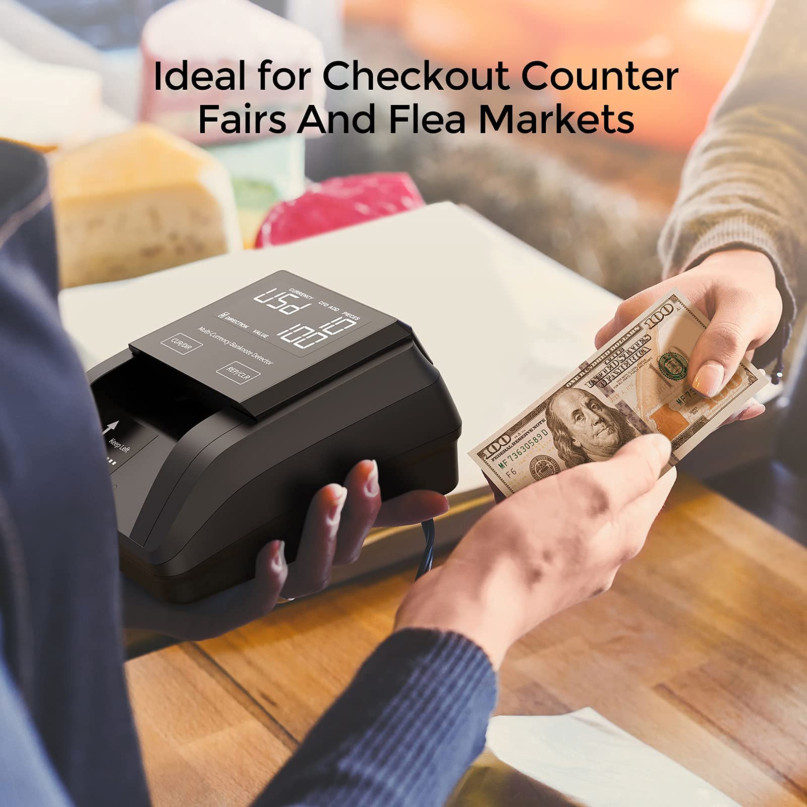 Buy MUNBYN Portable Counterfeit Bill Detector Machine, 4 Orientation