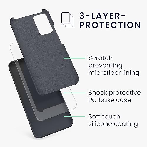 Miniatura 9 de kwmobile Funda compatible con Xiaomi Redmi Note 11 Pro  11 Pro (5G)  12 Pro (4G) - Funda de silicona TPU con acabado suave - Azul báltico