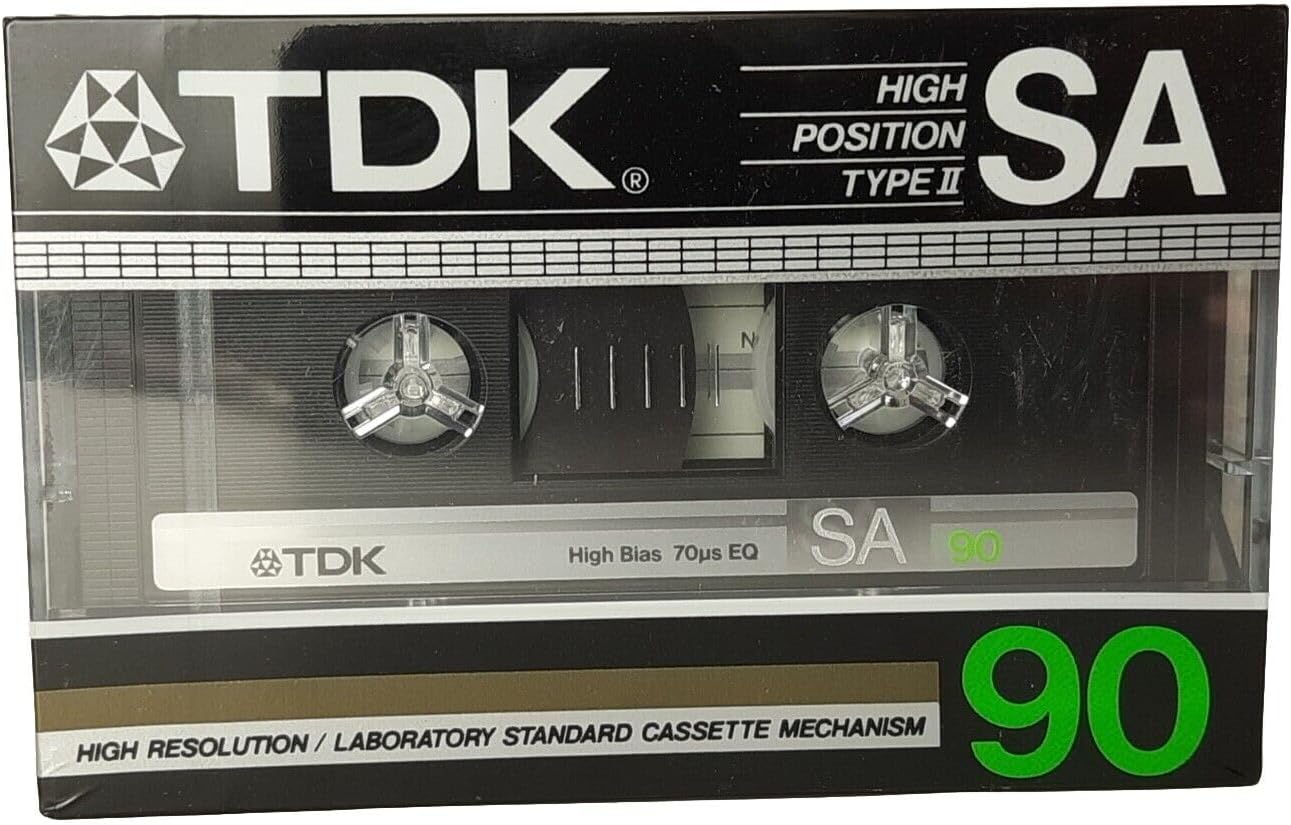 TDK SA 90 minute Super High Resolution Type II Audio Cassette Tape