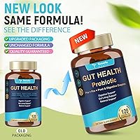 Vista 8 de 14-in-1 Gut Health with Probiotics, Prebiotics, Postbiotics & Digestive Enzymes for Women & Men, 60 Billion CFU Probiotics for Digestion, Strong