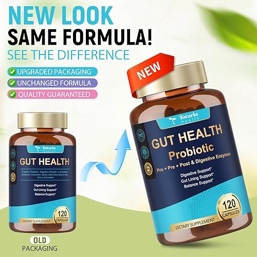 Miniatura 8 de 14-in-1 Gut Health with Probiotics, Prebiotics, Postbiotics & Digestive Enzymes for Women & Men, 60 Billion CFU Probiotics for Digestion, Strong