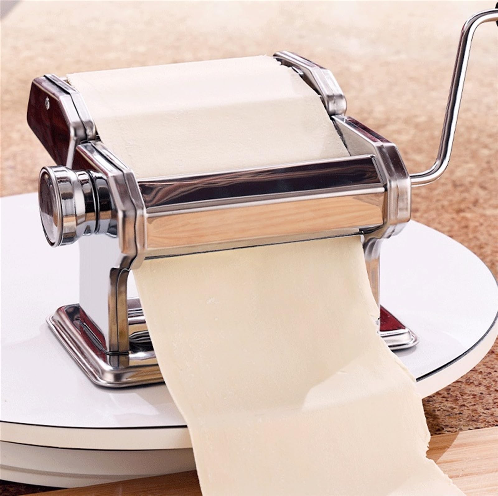 Máquina Pasta Máquina Manual De Fideos Acero Inoxidable para Hacer Pasta con Manivela Ajuste Ajustable Cocina Utensilios