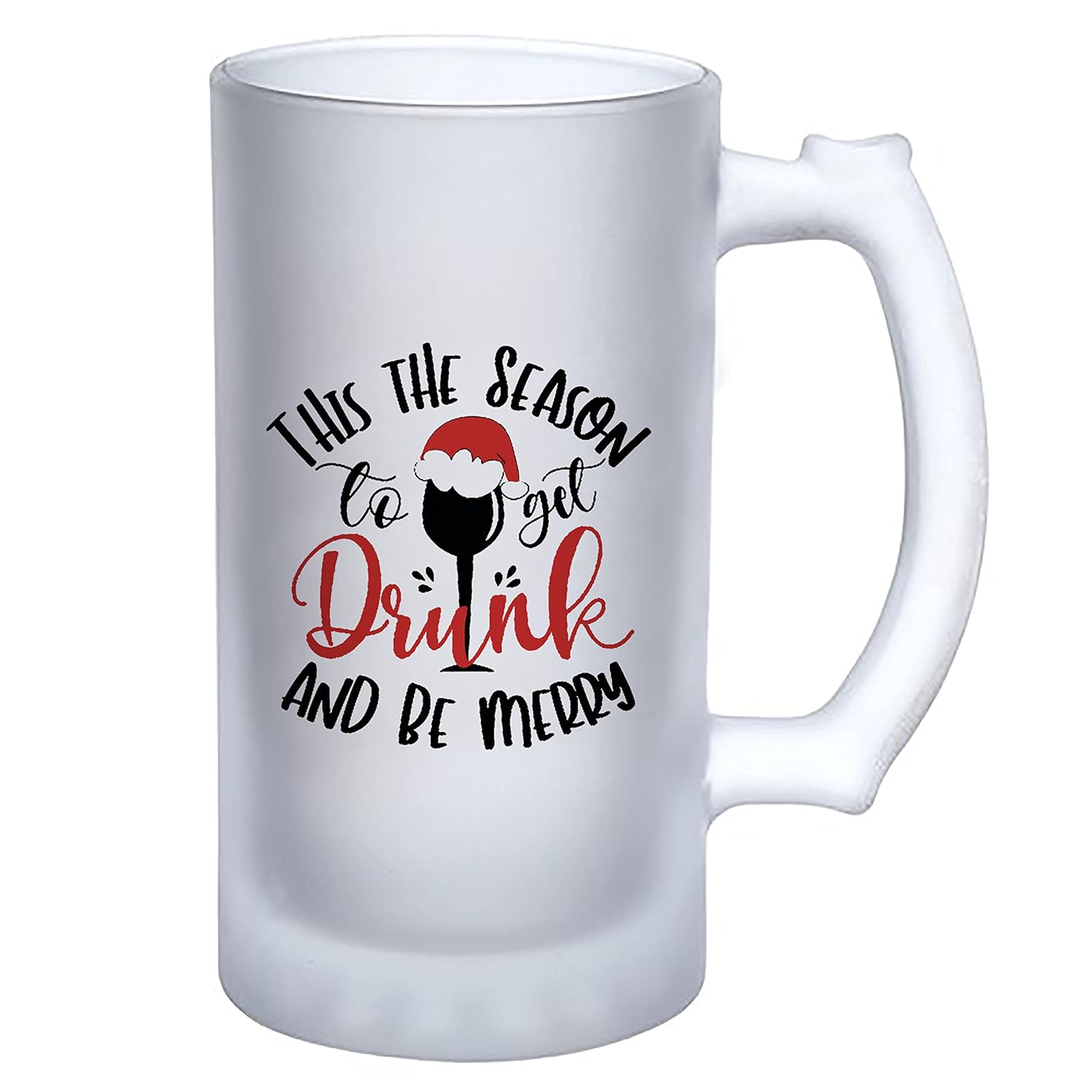 Happu – Printed Beer Mug, Frosted Beer Glass, Double Walled Frosty Mug of Christmas Theme – Season to Get Drink and Get Merry, Gift for Couples, Christmas Gift, Gift for Beer Lovers, HP-1541 Happu – Printed Beer Mug, Frosted Beer Glass, Double Walled Frosty Mug of Christmas Theme – Season to Get Drink and Get Merry, Gift for Couples, Christmas Gift, Gift for Beer Lovers, HP-1541