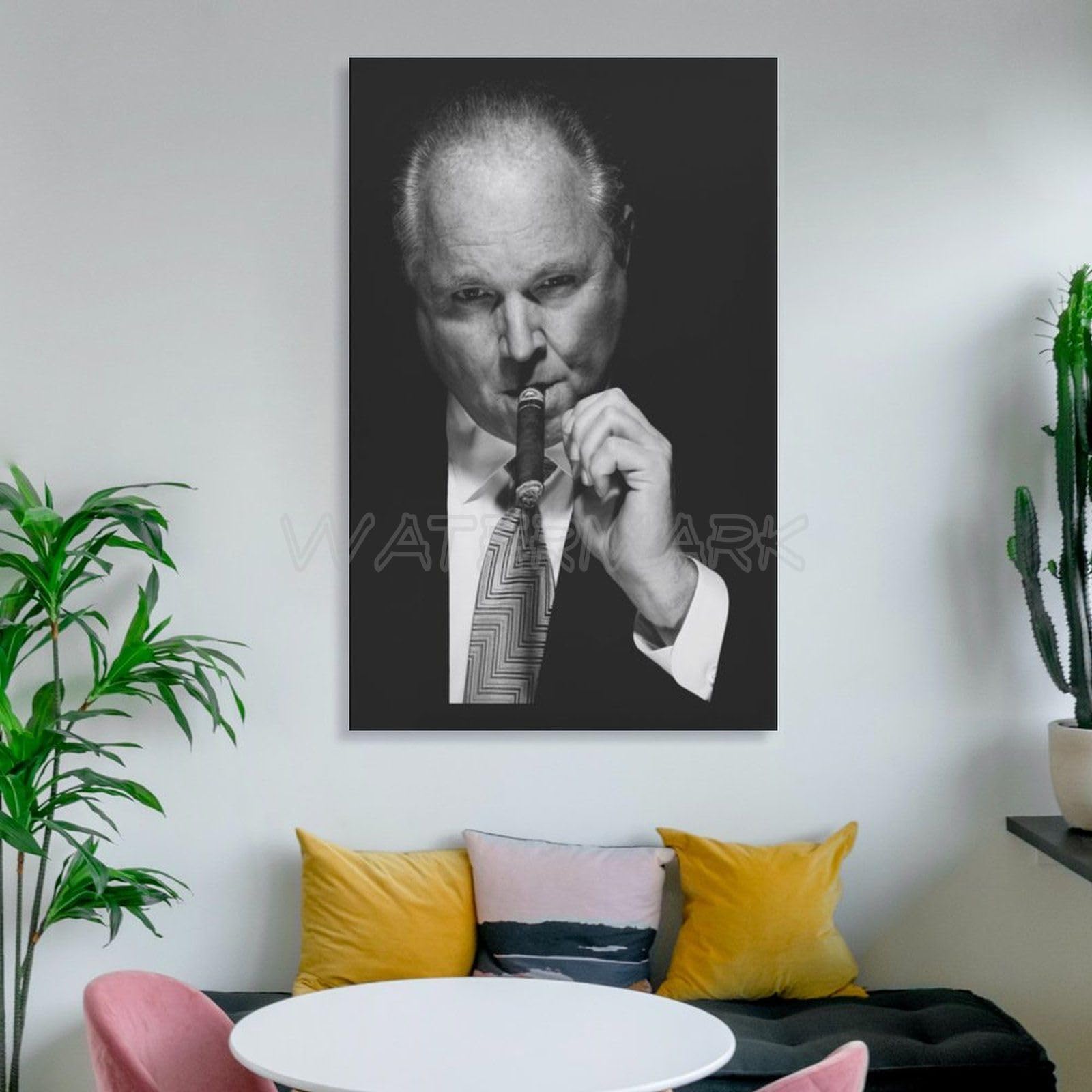 Amazon.com: ONNAT Rush Limbaugh Poster, Rush Limbaugh Portrait Poster (5)  Canvas Painting Posters And Prints Wall Art Pictures for Living Room  Bedroom Decor 16x24inch(40x60cm) Frame-style: Posters & Prints