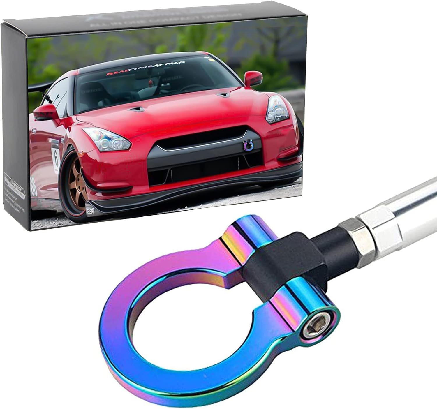 x xotic tech JDM Screw-ON Sport Track Racing Style CNC Aluminum Front Rear Bumper Tow Hook Compatible with Nissan 370Z GTR R35 Juke or Infiniti G37 Q60 Coupe FX35 FX45 FX50 QX70 (NEO)
