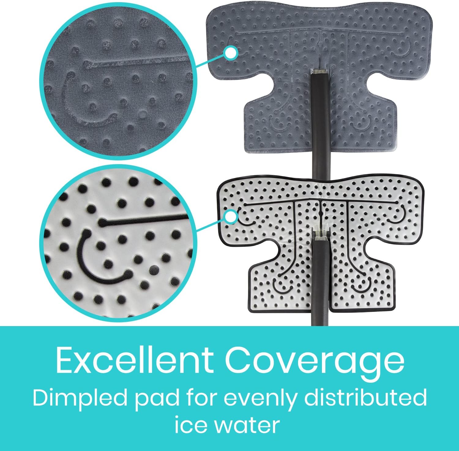 Vive Cold Therapy Machine Replacement Pads for Shoulder - Flexible Ergonomic Reusable Padding for Ice Therapy - Pain Relief System - Shoulder Adjustable Device Accessory to Reduce Swelling (Pads Only)