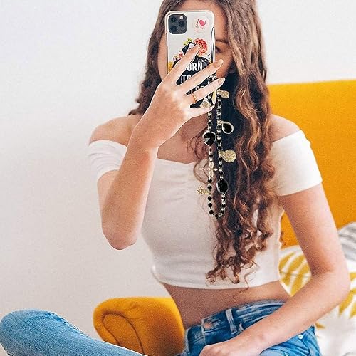 Miniatura 6 de Correa de muñeca para teléfono, con cuentas para teléfono, bonita correa de cadena compatible con iPhone 16, 15, 14, 13, 12, teléfonos inteligentes,