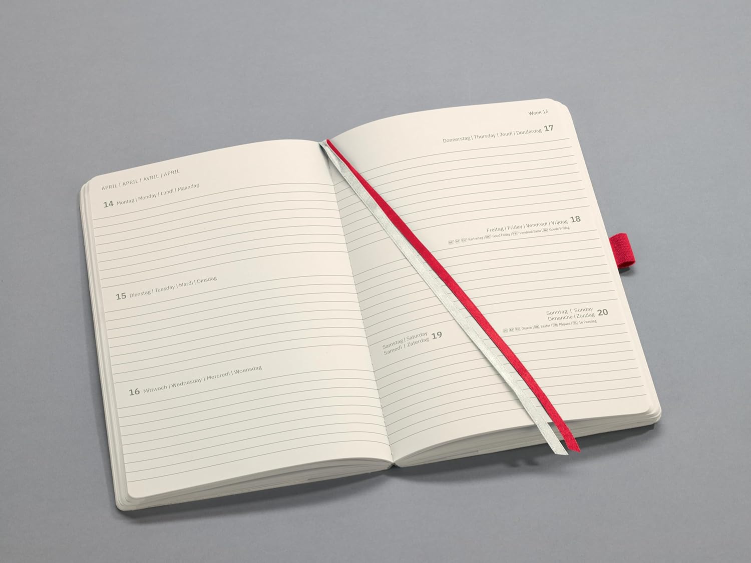 Conceptum Pure Wochenkalender A5 red 2025