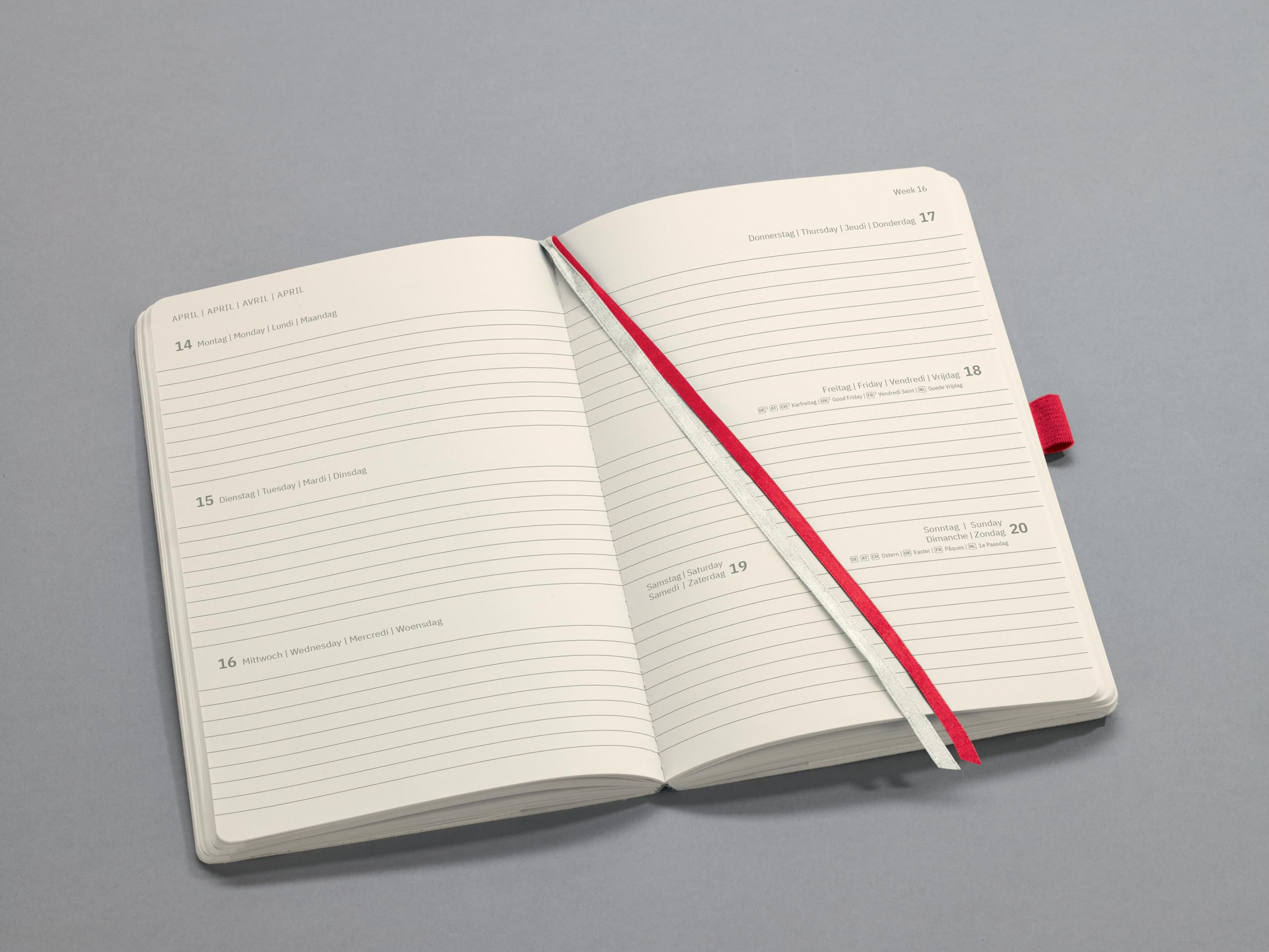 SIGEL C2535 Conceptum Weekly Planner 2025, Approx. A6, red, softcover, 2 Pages = 1 Week, 176 Pages, ca. A6 - Image 3