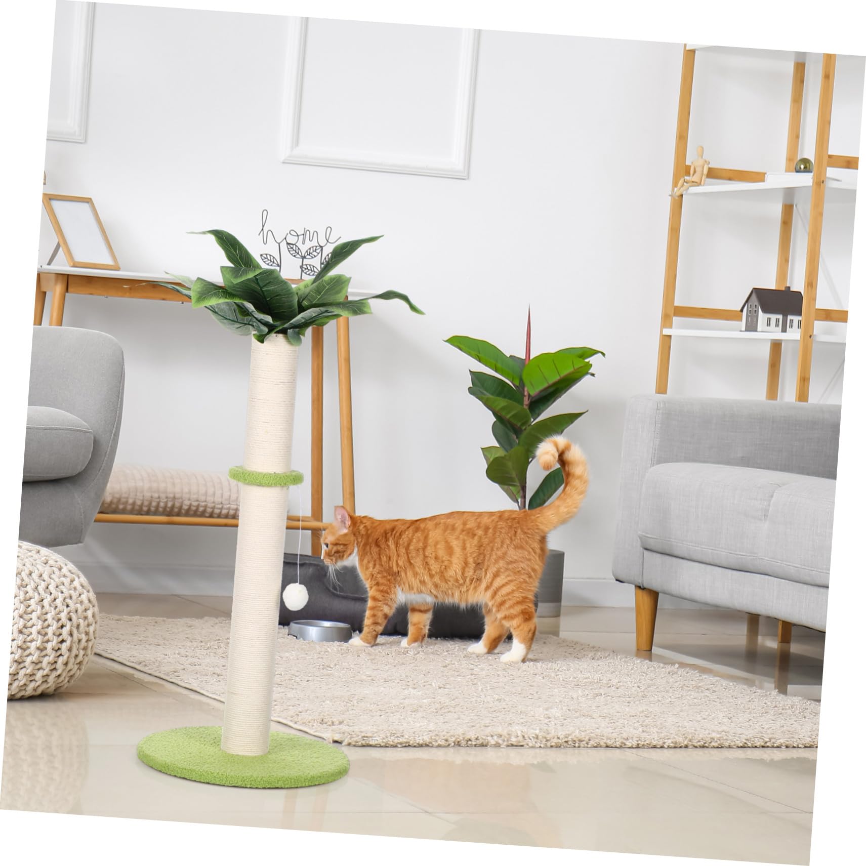 BESTonZON Rascador para Gatos de Interior Poste de Rascar para Uñas Tablero Rascador de Suelo para Gatos Pequeños para Salones y Habitaciones
