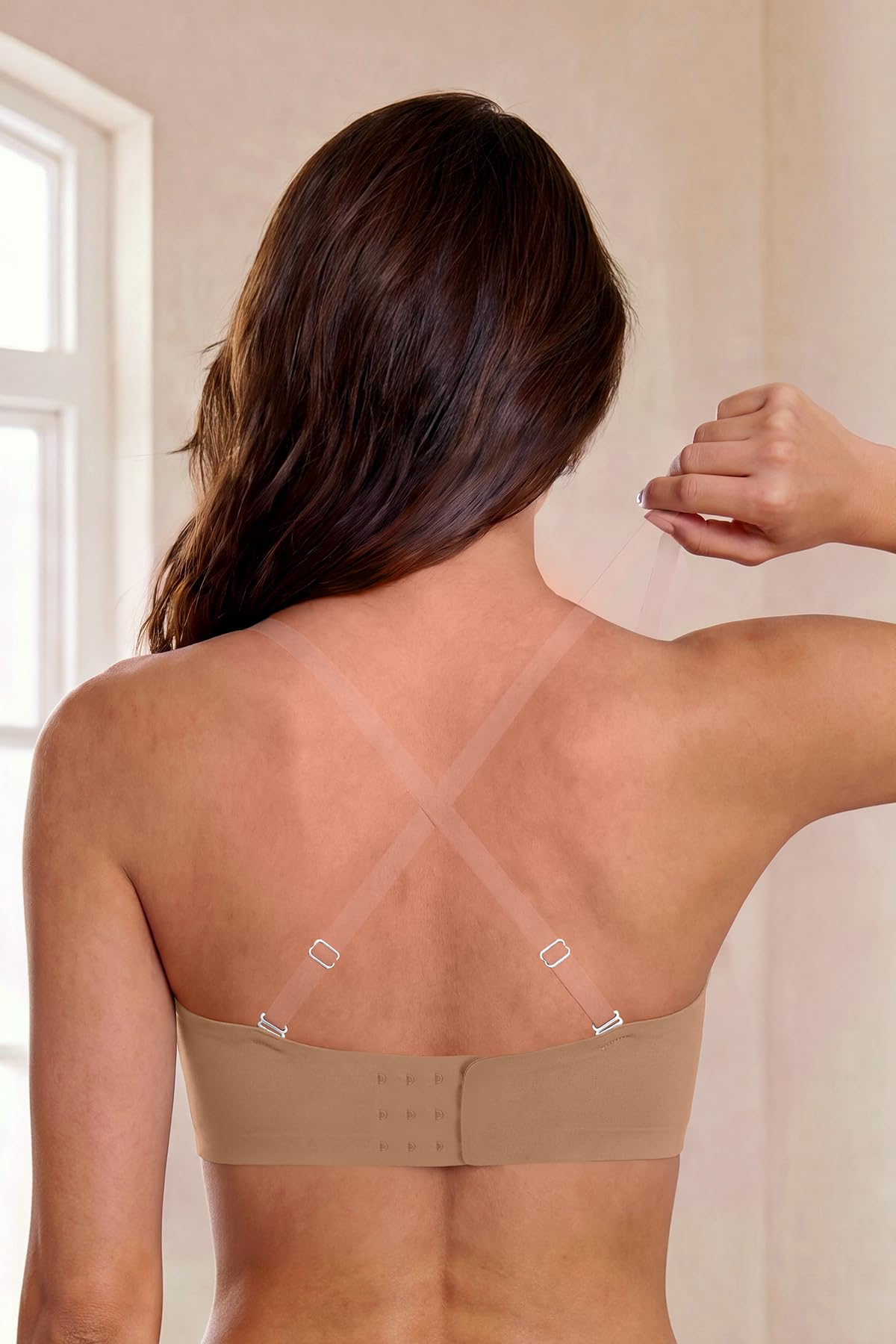 SHEKINI Reggiseno da donna senza spalline multiway Jelly Bra senza ferretto a fascia