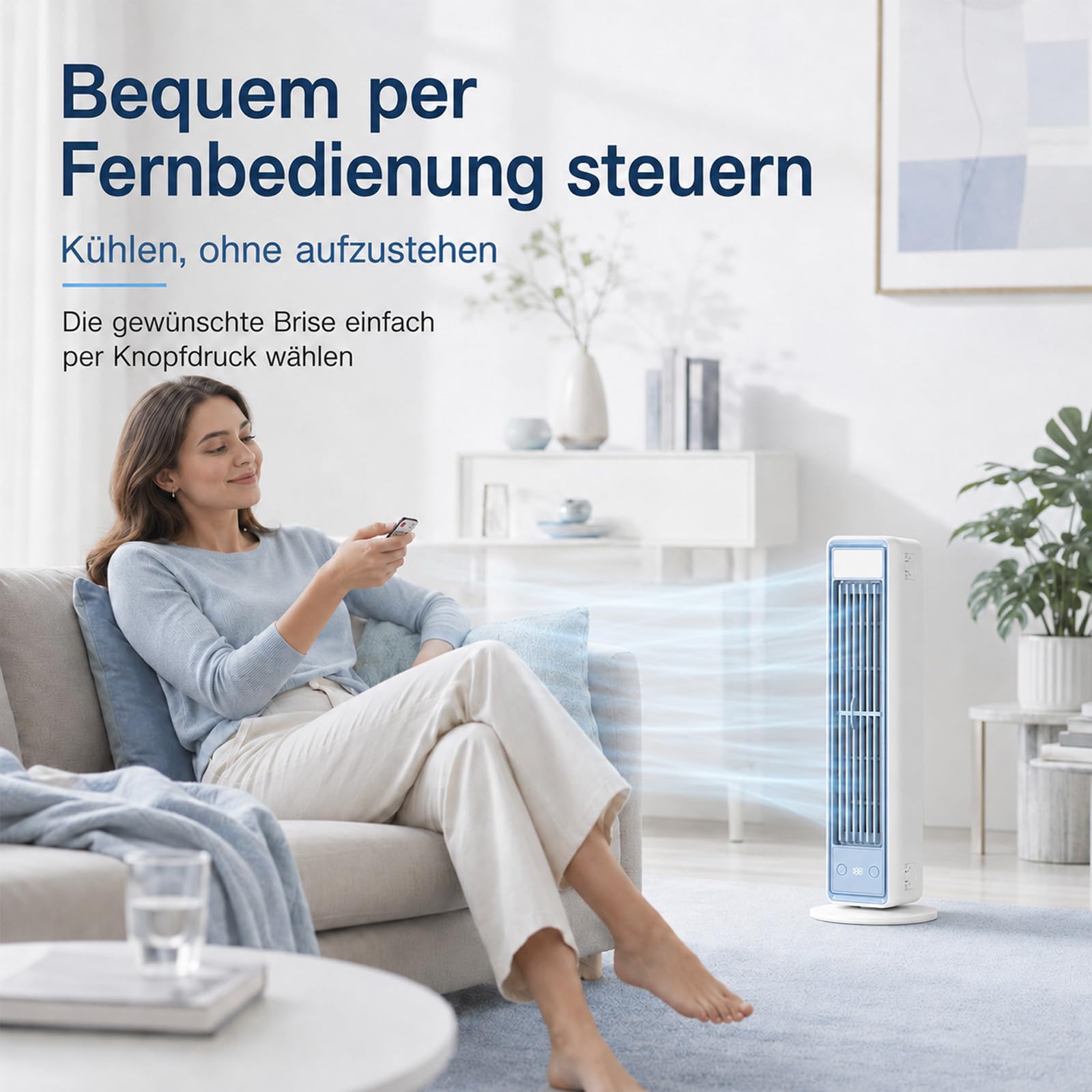 BreezaMax Air Kühlkönig, Airzuma Portable, Polar Breeze–BreezaMax Mini Cooling Ace, Leise & Energieeffizient, 3 Geschwindigkeiten, Bladeless Design, Perfekt für Büro, Schlafzimmer & Zuhause (Schwarz)