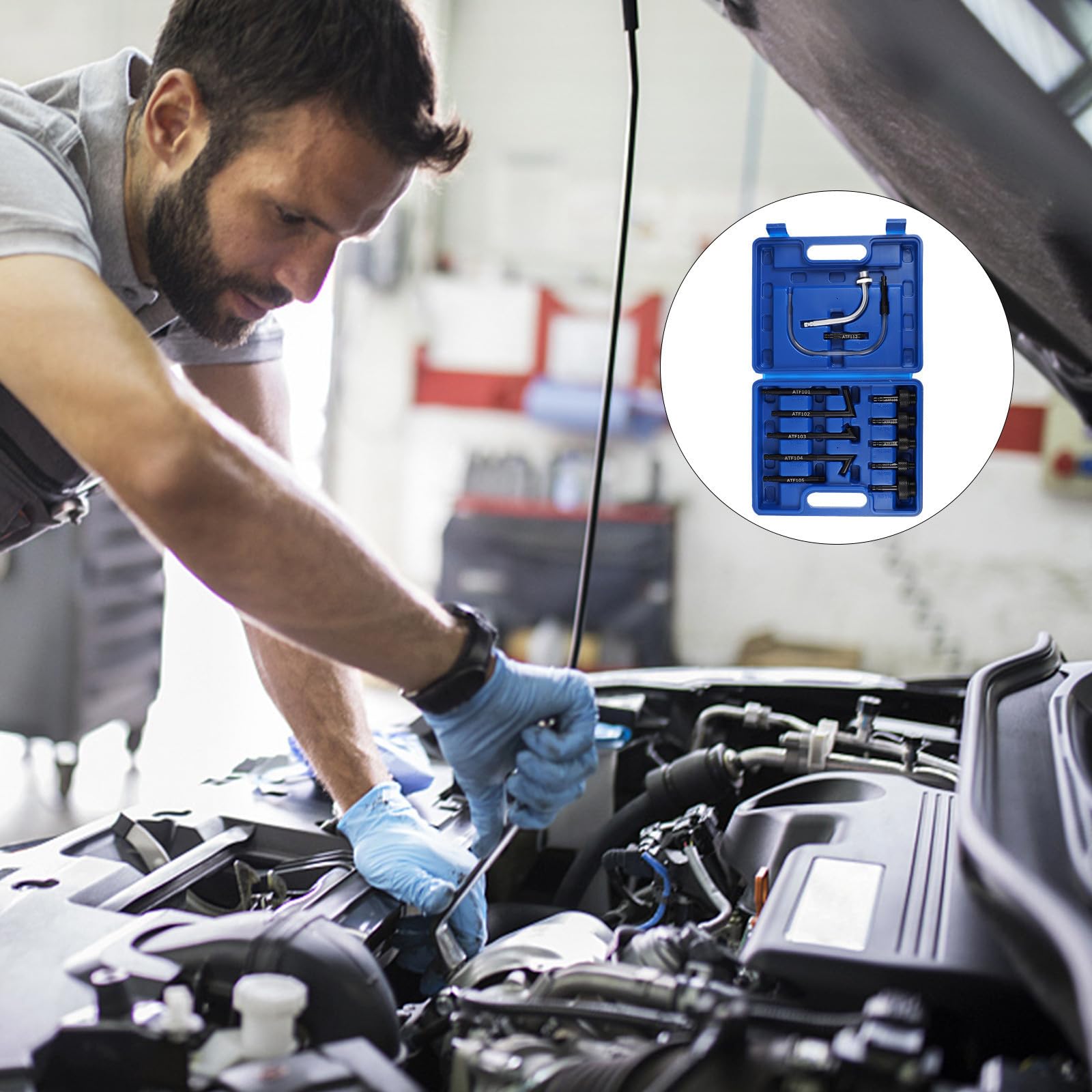 1ensemble Adaptateur Remplissage Transmission Métallique Kit pour Boîte Automatique Atf Compatible Plupart des Véhicules
